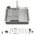 30x22 Drop in Kitchen Sink with Faucet Soap dispen