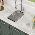 Logmey 15''x20'' Bar Sink - Undermount Single Bowl - Silver Stainless Steel