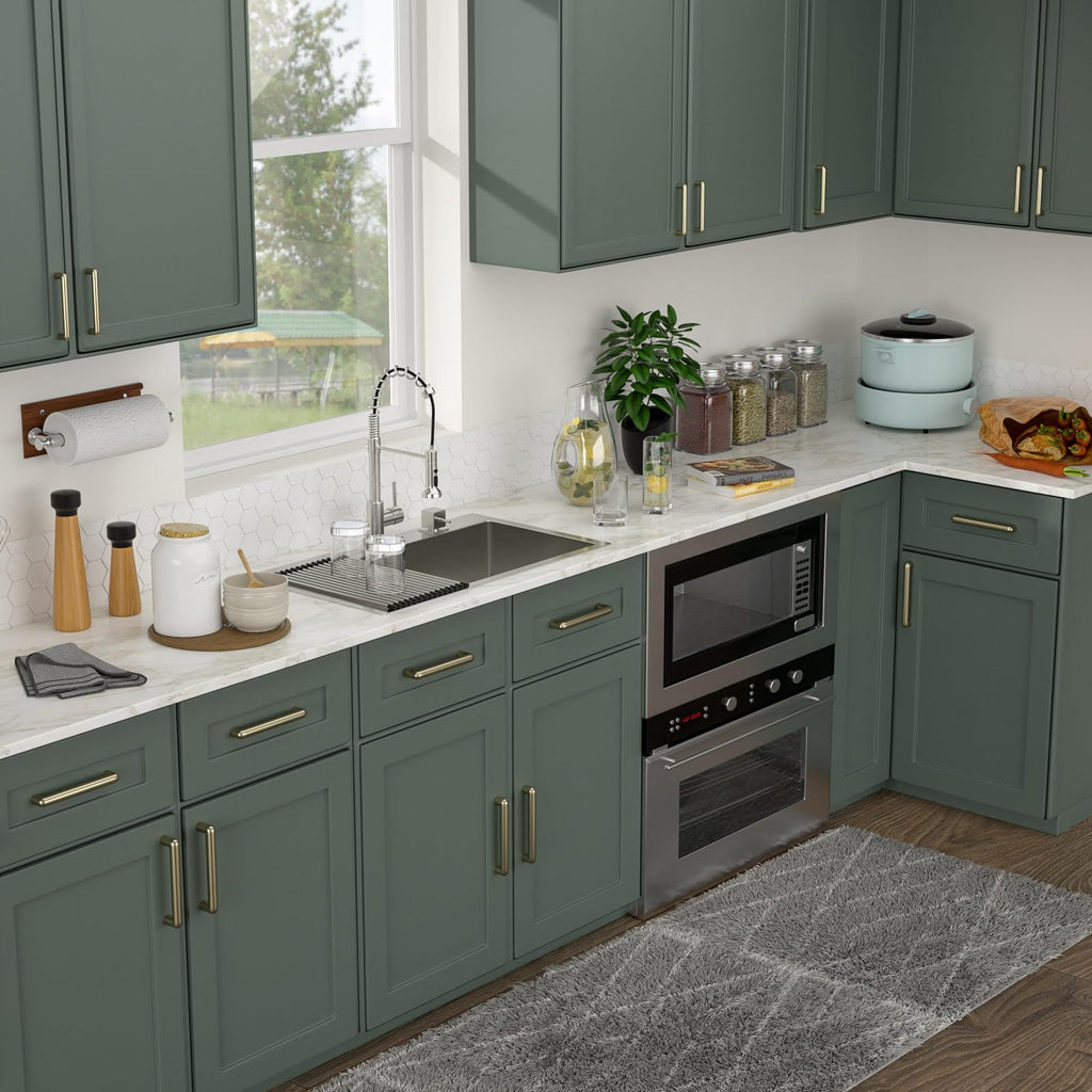 Logmey 33'' Kitchen Sink - Drop-In Round Corner Single Bowl - Silver Stainless Steel