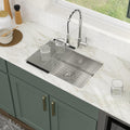 Logmey 27'' Kitchen Sink - Undermount Single Bowl - Silver Stainless Steel
