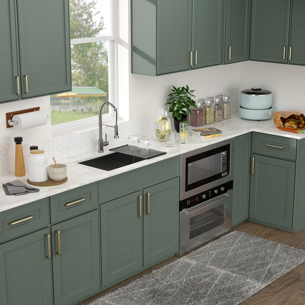 Logmey 33'' Kitchen Sink - Undermount Single Bowl - Gunmetal Black Stainless Steel