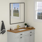 Logmey 21'' Bathroom Sink - Undermount Rectangular Single Bowl with Overflow - White Porcelain