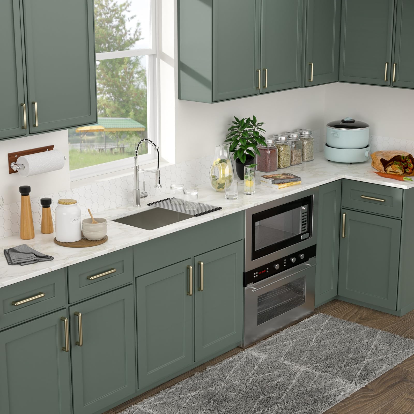 Logmey 28''x18'' Kitchen Sink - Undermount Single Bowl - Silver Stainless Steel