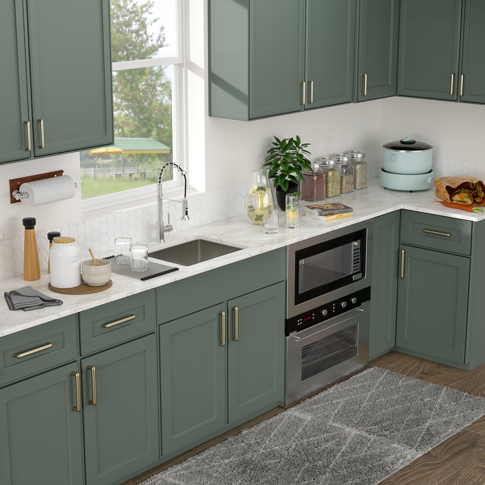 Logmey 23''x18'' Kitchen Sink - Undermount Single Bowl - Silver Stainless Steel