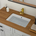 Logmey 21'' Bathroom Sink - Undermount Rectangular Single Bowl with Overflow - White Porcelain