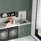 Logmey 21'' Laundry Utility Sink - Undermount Deep Single Bowl - Silver Stainless Steel