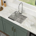 Logmey 23''x18'' Kitchen Sink - Undermount Single Bowl - Silver Stainless Steel