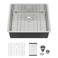 Logmey 25x22 Inch Undermount Single Bowl Stainless Steel Bar Sink