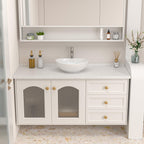 Logmey 16''x13'' Bathroom Sink - Above Counter Rectangular Vessel Single Bowl - White Porcelain Ceramic