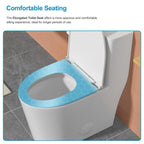 Logmey Elongated One Piece Toilet - White Siphonic Dual Flush