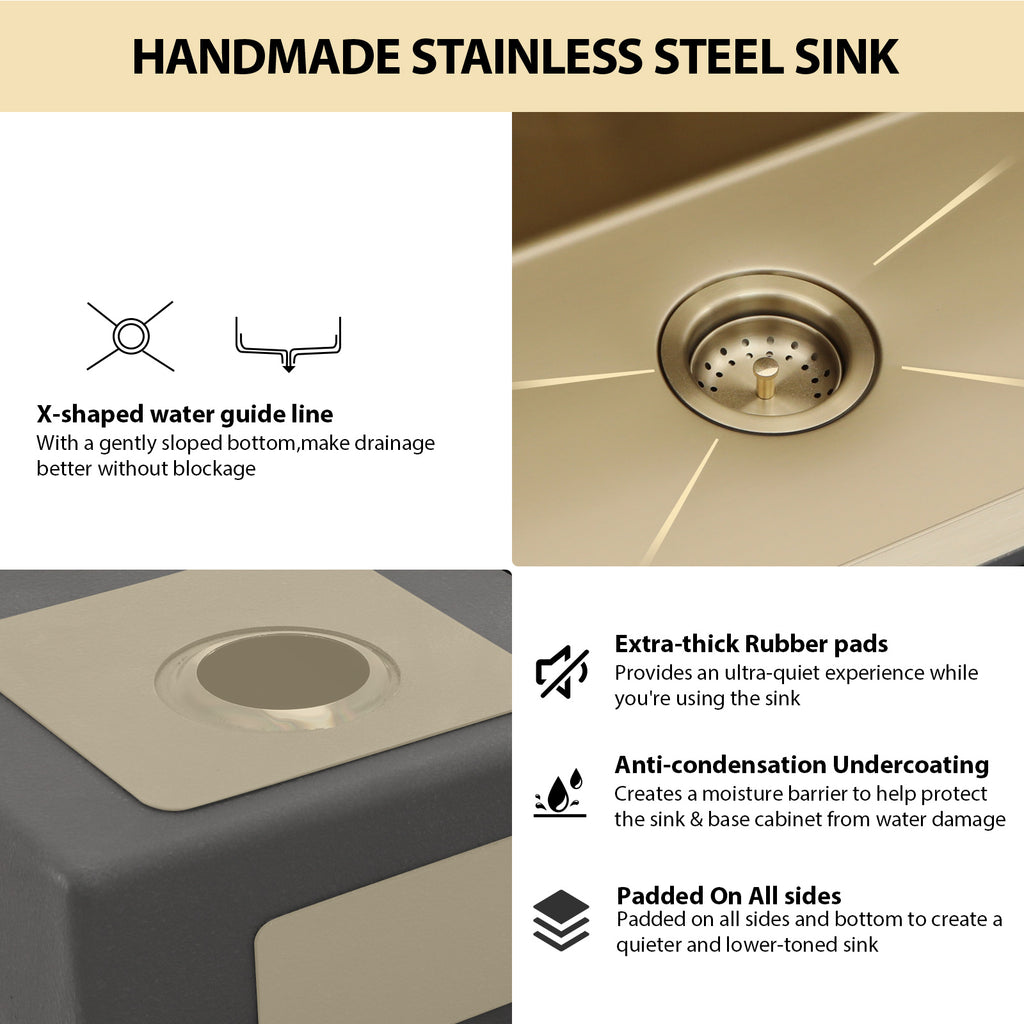Logmey 33'' Undermount Workstation Kitchen Sink