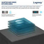 Logmey 36'' Undermount Workstation Kitchen Sink