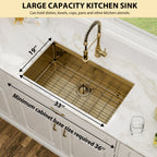 Logmey 33'' Undermount Workstation Kitchen Sink