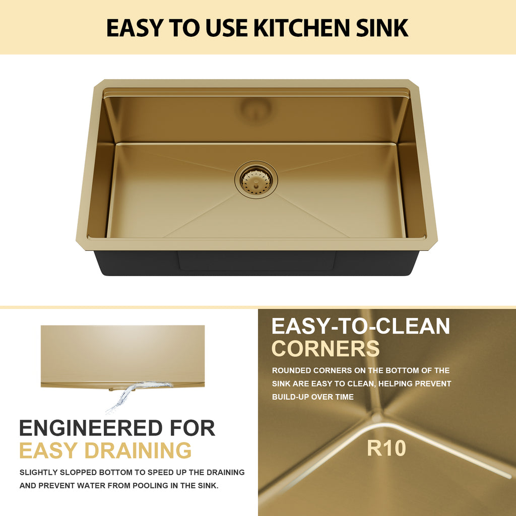 Logmey 33'' Undermount Workstation Kitchen Sink