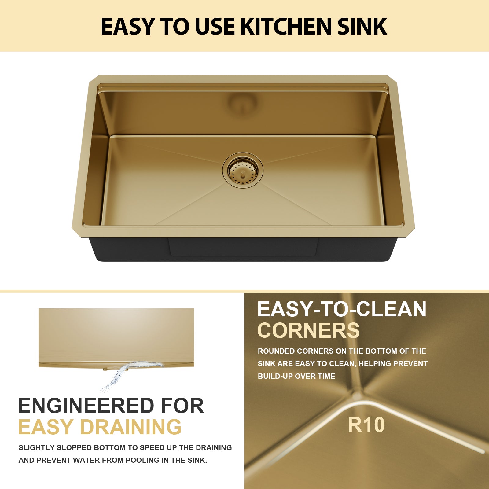 Logmey 33'' Undermount Workstation Kitchen Sink
