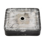 Logmey 19'' x 15'' Black Marble Rectangular Vessel Sink