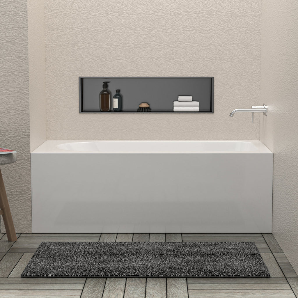 Alcove Soaking Skirt Bathtub with Overflow and Dra