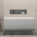 Alcove Soaking Skirt Bathtub with Overflow and Dra