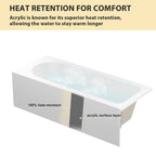 Alcove Soaking Skirt Bathtub with Overflow and Drain