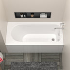 Alcove Soaking Skirt Bathtub with Overflow and Drain