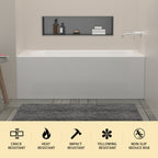 Alcove Soaking Skirt Bathtub with Overflow and Drain