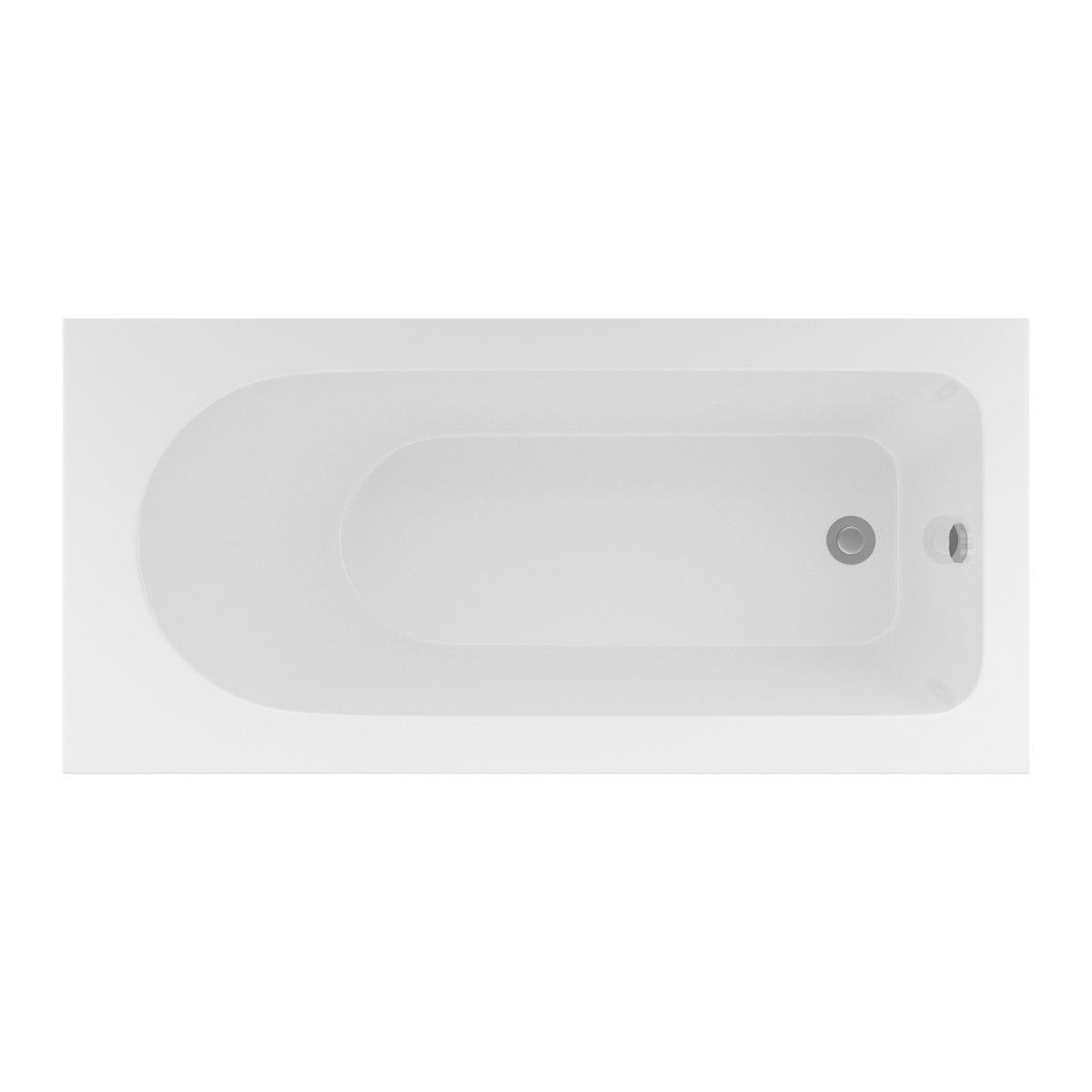 Alcove Soaking Skirt Bathtub with Overflow and Drain
