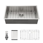 Logmey 32 Inch 16 Gauge Stainless Steel Undermount Kitchen Sink