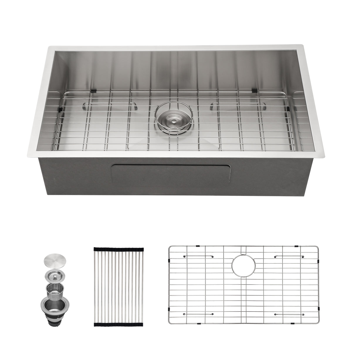 Logmey 32 Inch 16 Gauge Stainless Steel Undermount Kitchen Sink