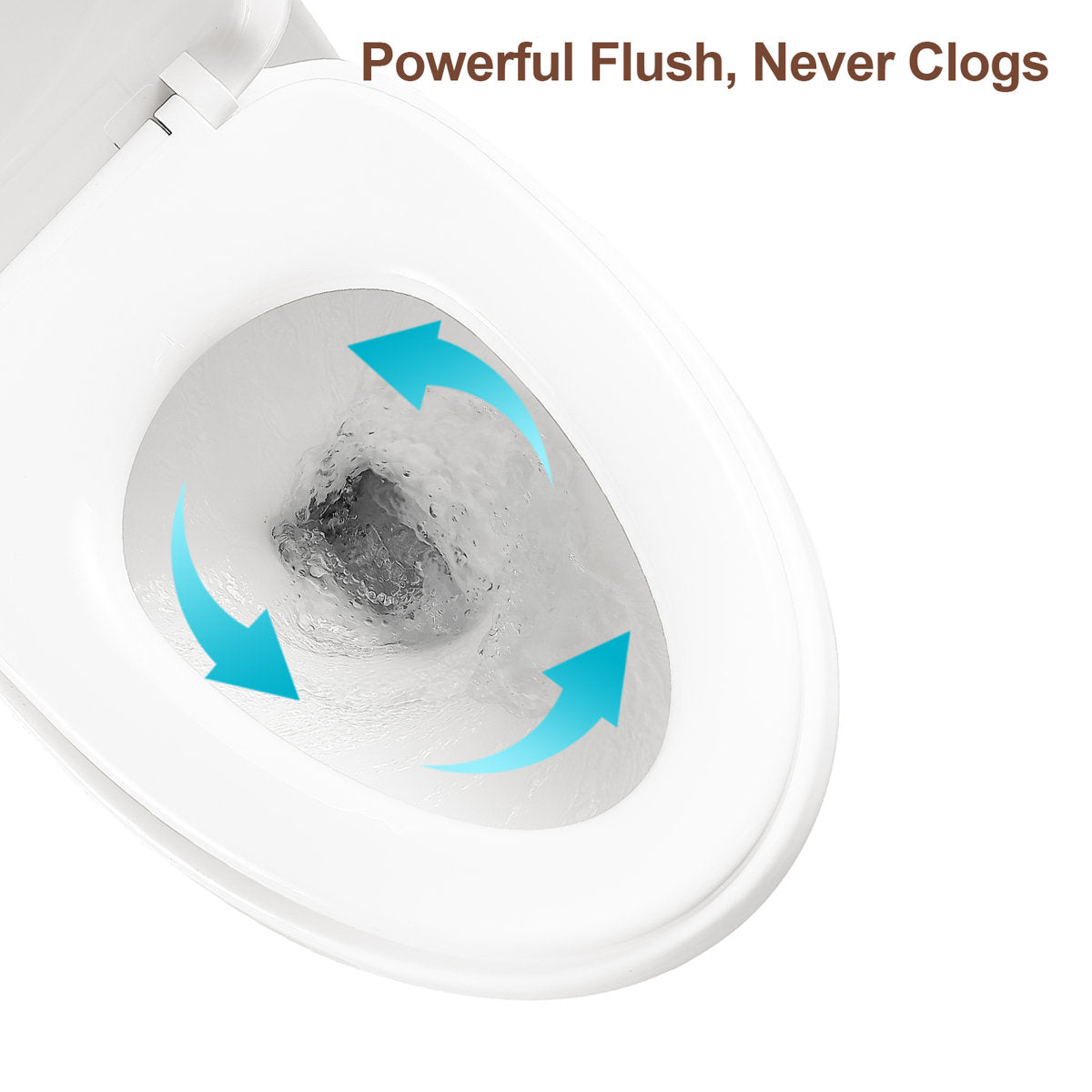 One-Piece Modern Toilet, Comfortable Seat Height Toilet with Dual-Flush Fully Glazed (Seat Included)