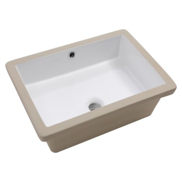 Logmey 20x16 inch Undermount White Porcelain Ceramic Bathroom Vessel Sink